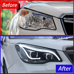 Faro <span class=keywords><strong>Auto</strong></span> KGKB per <span class=keywords><strong>Subaru</strong></span> <span class=keywords><strong>Forester</strong></span> 2013-2016, Gruppo Ottico Anteriore con Lente a Proiezione LED, Accessori Plug and Play - Product Image 3