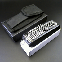 Couteau suisse multifonctionnel en acier inoxydable 17 en 1, designs polyvalents, couteau, scie, pince, outils EDC multifonctionnels