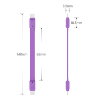 Cables de Carga Rápida de 240 W con Flexión de 180 Grados, Cable Adaptador Plano FPC Tipo C a USB C para Transferencia de Datos y Video para Teléfonos Inteligentes