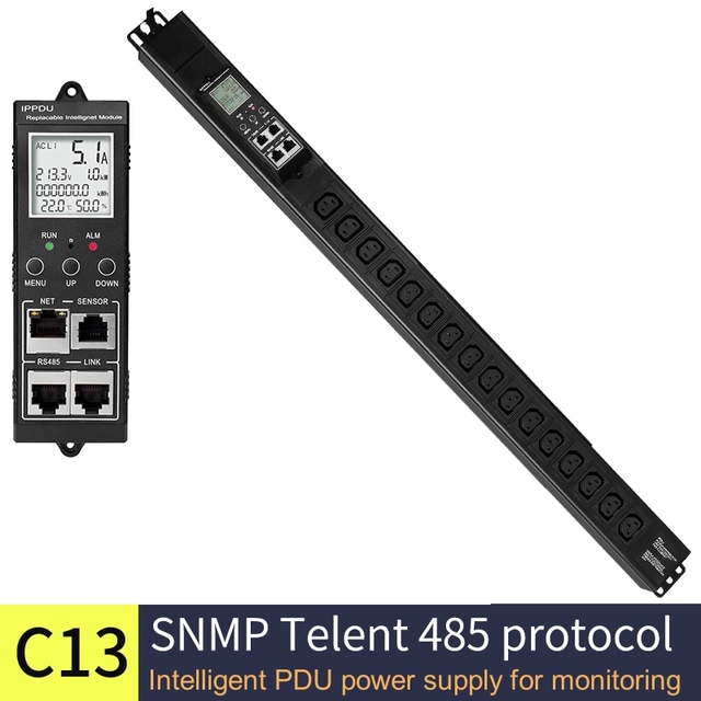 CHONGHEE D8X1.5C2 1U Rackmount PDU with 20 IEC C13 Outlets Overload Protection & Indicator Light 10A 250VAC for Server Cabinet