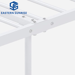 Lit simple en métal inspiré des princesses, robuste, taille twin, avec cadre blanc pur et solide, pour enfants et filles - Product Image 6