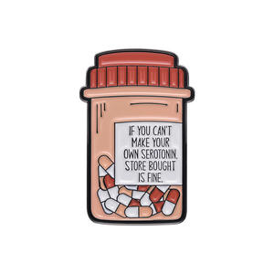 Set de Pins Esmaltados Personalizados de Metal para Concienciación sobre la Salud Mental, con Diseño de Botella de Píldoras 'Toma tus Medicamentos', Aptos para Bolsos Ita - Product Image 6