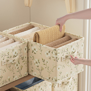 Clothing Organizer <b>Storage</b> Box Rectangle Foldable <b>Stackable</b> With Lidless Design For <b>Wardrobe</b> Clothes Pants Organization - Product Image 2