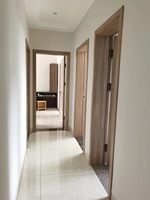 Designs élégants de portes de chambre en stratifié, porte en MDF pour maisons, couleur blanche