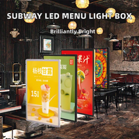 Boîte lumineuse publicitaire LED rectangulaire ultra-fine en aluminium avec cadre en verre, résistante aux intempéries, luminosité de 5000 lumens