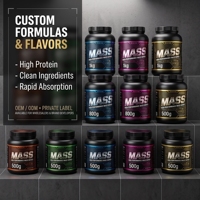 Poudre MASS saveur Matcha 800g : Énergie et vitalité – Programme de vente en gros pour marques privées, idéal pour les canaux de fitness – Options d'approvisionnement