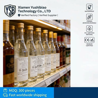 Étiquettes transparentes rectangulaires YSB, imperméables et résistantes à l'huile, autocollants personnalisés pour bouteilles de vin, options de couleurs CMYK/Pantone