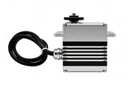 Servo Industrial de Gran Escala Similar al HS-1005SGT, Voltaje de Operación de 11.10-14.80V, Torque Máximo de 84-110kg.cm, Comando PWM/TTL