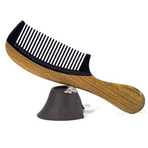 Handmade Cow Horn Hair <b>Comb</b> <b>Wide</b> Tooth 15-20Cm For Children Adults Pregnant Women General Use Solid Color - Product Image 5