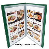 Copertina Menu in Pelle con Logo in Rilievo, Espositore Menu per Ristoranti e Hotel