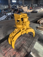 Grappin hydraulique pivotant SLN éprouvé sur le terrain pour excavatrice, accessoire forestier motorisé pour la manutention de grumes en chantier forestier et le travail quotidien