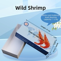 Boîte en carton personnalisée imprimée et enduite de cire pour fruits de mer, idéale pour crevettes, poissons, crabes congelés, logistique de la chaîne du froid et utilisation sur les marchés de fruits de mer