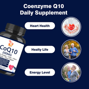 Suplementos Herbales al por Mayor de Fábrica: Cápsulas Blandas de CoQ10 con Coenzima Q10, PQQ y Fitoesteroles para Promover el Metabolismo Energético - Product Image 3