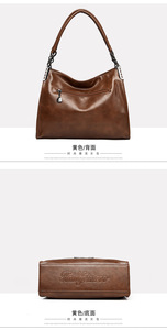 Bolso de hombro tipo mensajero para mujer, bolso de mano de gran capacidad, versátil, a la moda, de cuero suave, de cuero PU, con una sola cremallera - Product Image 5