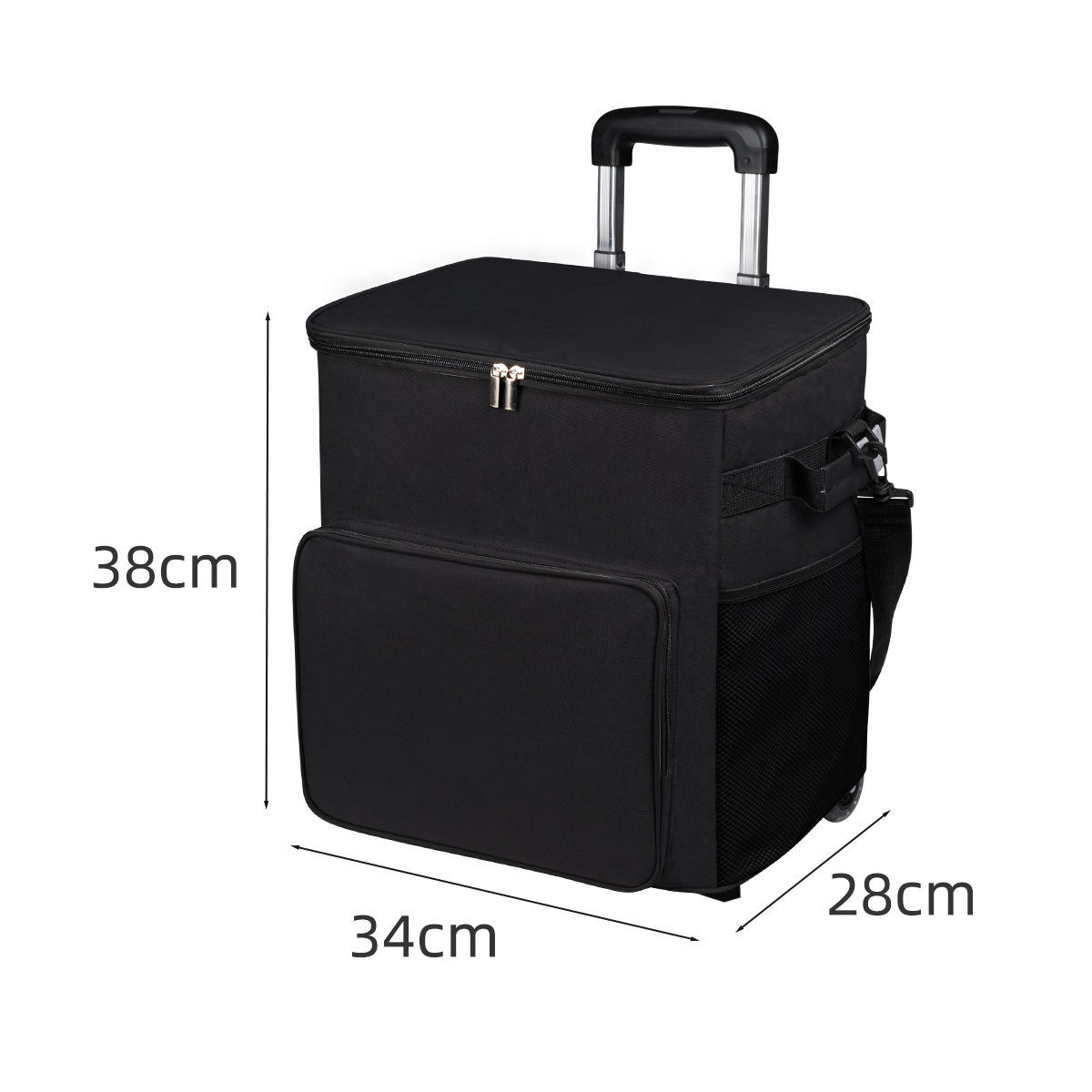 Black trolley cooler bag
