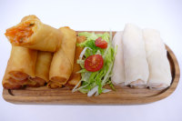 Rouleaux de printemps au kimchi épicé, surgelés, prêts à frire, dim sum asiatiques pour restaurants, approvisionnement en gros, OEM