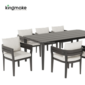 Muebles de Comedor Modernos para Hotel, Juego de Comedor de Aluminio para Exteriores, Jardín, Patio y Terraza, Silla de Jardín Impermeable - Product Image 2