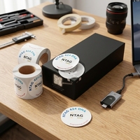 Stiker RFID NTAG 424 DNA NFC Label 13.56 MHz Putih Mini Tag untuk Autentikasi dan Kebolehurusan
