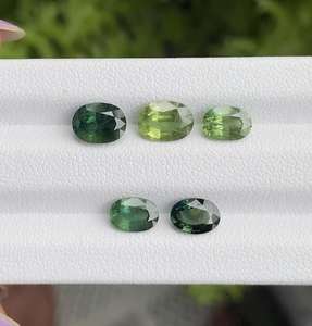 Natural Green Oval Cut Sapphire <b>Loose</b> <b>Gemstone</b> for Wedding Engagement Rings-All Sizes - Product Image 2