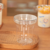 Gâteau soda transparent avec logo personnalisé de qualité alimentaire peut 220ml 240ml 280ml peut spirale bouteille en plastique