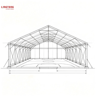 Tente de natation intérieure/extérieure à portée libre 20x30m pour l'entraînement toutes saisons et abri de natatorium