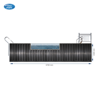 Piscine préfabriquée sur mesure pour extérieur, piscine de jardin en FRP avec marches, système de filtration, fabricant direct d'usine