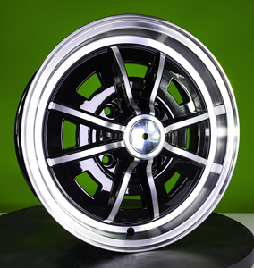 <span class=keywords><strong>ล้อ</strong></span>แม็กซ์ HAMMAL JT292 ขนาด 15x5 นิ้ว อัลลอยด์ 4 รู 130 PCD 10 ออฟเซ็ต สีดำเงา ขอบขัดเงา ลายหลายก้าน สไตล์เรโทร ใหม่ ขายส่ง - Product Image 1