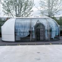 Kits de maison et de tente en dôme en polycarbonate de haute qualité-3m à grandes tailles pour glamping avec salle de bain et salon