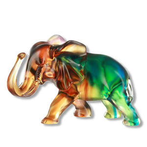 คริสตัลอื่นๆสำหรับตกแต่งบ้านรูปปั้นช้างทำจากแก้วศิลปะพื้นบ้านสไตล์ยุโรปหรูหราของขวัญสำหรับธุรกิจฮวงจุ้ย - Product Image 3