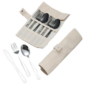 Food Grade Stainless Steel Tableware Set Household Knives, Forks, Bowls and Plates Are Rust-proof and Easy to Clean - Product Image 3