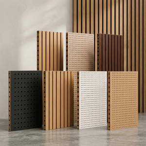 Panneaux acoustiques perforés sur mesure VIMACOUSTIC en MDF 8 mm, distribution décalée NRC 0.8 pour bâtiments de bureaux, garantie 2 ans - Product Image 1