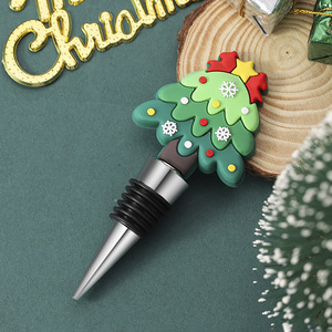 Christmas <b>Wine</b> Stoppers Alloy Bottle Sealers Holiday Decorative Stopper <b>Set</b> For Christmas <b>Gift</b> Party Favors - Product Image 2