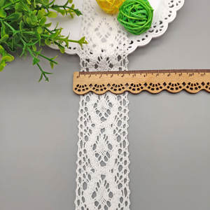 Passamaneria in Cotone Sbiancato con <span class=keywords><strong>Occhi</strong></span> di Pesce, Larghezza 1-5cm, con Pizzo in Cotone Intrecciato per Accessori Fai-da-Te per Tende - Product Image 3