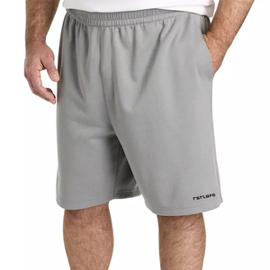 Shorts en coton pour hommes OEM, grande taille, respirants, taille élastique, tissu jersey épais, certifiés GOTS, personnalisables, style minimaliste, été - Product Image 1