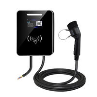Station de recharge murale pour véhicules électriques de type 2, norme européenne, pour Tesla NEV, recharge rapide 7kW/11kW/22kW