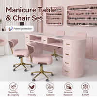 Ensemble de meubles de table de manucure Turri Nail, poste de travail professionnel Mesa De Manicura avec collecteur de poussière
