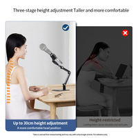 Support de microphone de bureau réglable robuste pour studio professionnel, support de micro pour podcast, diffusion radio, vente en gros, OEM, ODM