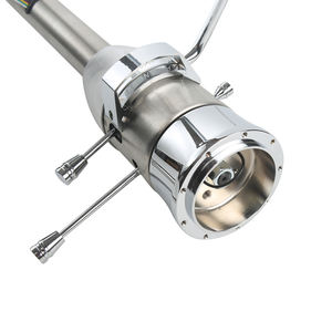 Chrome Poli Rue Hot Rod 28 "30" 32 "D'inclinaison D'acier Floor Shift Colonne <span class=keywords><strong>de</strong></span> <span class=keywords><strong>Direction</strong></span> Automatique Non-<span class=keywords><strong>clé</strong></span> avec Adaptateur - Product Image 2