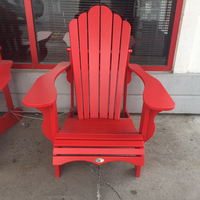 Chaise longue Muskoka pour terrasse, jardin, chaise Adirondack d'extérieur avec repose-pieds