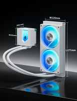 Système de refroidissement liquide pour CPU 240 mm ARGB AIO avec double ventilateur PWM pour PC de jeu de bureau