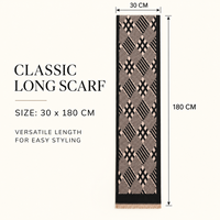 Écharpe tricotée haut de gamme en laine et viscose respirante pour homme, châle à carreaux polyvalent, cadeau pour petit ami