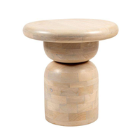 Table d'appoint élégante en bois massif naturel, meuble de salon, table d'appoint durable en bois pour coin de canapé, support à café