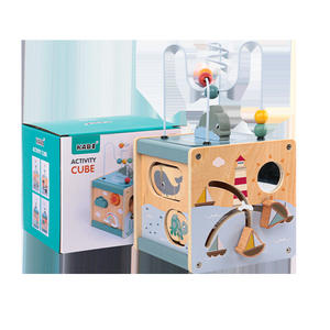 Nouveau puzzle en <span class=keywords><strong>bois</strong></span> animal multi-moteur à quatre côtés jouet sensoriel d'éducation précoce avec gros labyrinthe de <span class=keywords><strong>perles</strong></span> à enroulement pour bébés - Product Image 2