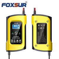 Chargeur de batterie intelligent universel FOXSUR BC-1208 12V8A pour voitures, motos et SUV, édition jeunesse, avec fonction de réparation pour batteries au plomb-acide