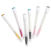 Brosse à cils en tube, mini-brosse à mascara portable, applicateur de maquillage pour cils et sourcils, en gros, prête à être expédiée, en stock
