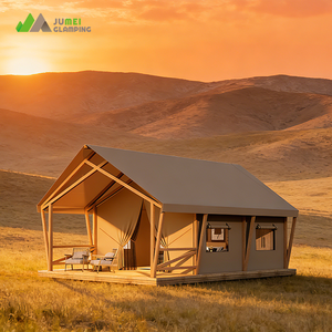 <strong>2</strong> Person Outdoor Safari Glamping Frame Cotton Canvas <strong>Tent</strong> Luxury Wall <strong>Tent</strong> for Family Camping - Product Image 1