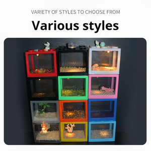 Étangs d'élevage de poissons en fibre de verre durables et faciles à entretenir, décor de réservoir d'aquarium en plastique acrylique écologique pour Koi Koi - Product Image 5