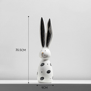 Pasen Konijntje Decoraties Easter Vakantie Decoraties Woonkamer Wijn Koeler Tv-Standaard Desktop Cartoon Kunst Hars Decoraties - Product Image 2