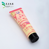 Tube cosmétique vide en PE de 25 mm avec bouchon à vis et surface brillante pour enfants, impression de logo personnalisé, tube de soin de la peau OEM, vente en gros