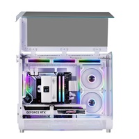 Torre de Supercomputadora Gamer-X, Nuevo Diseño de Caja de Ordenador de Escritorio MicroATX, Interfaz TIPO-C, Compatible con Pantalla LCD ATX/MATX para PC
